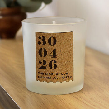 Wedding Anniversary Gifts Personalised Candle Love Story