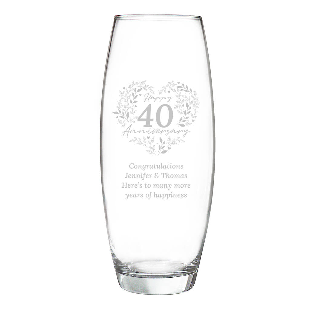 Wedding Anniversary Gifts Personalised Flower Vase