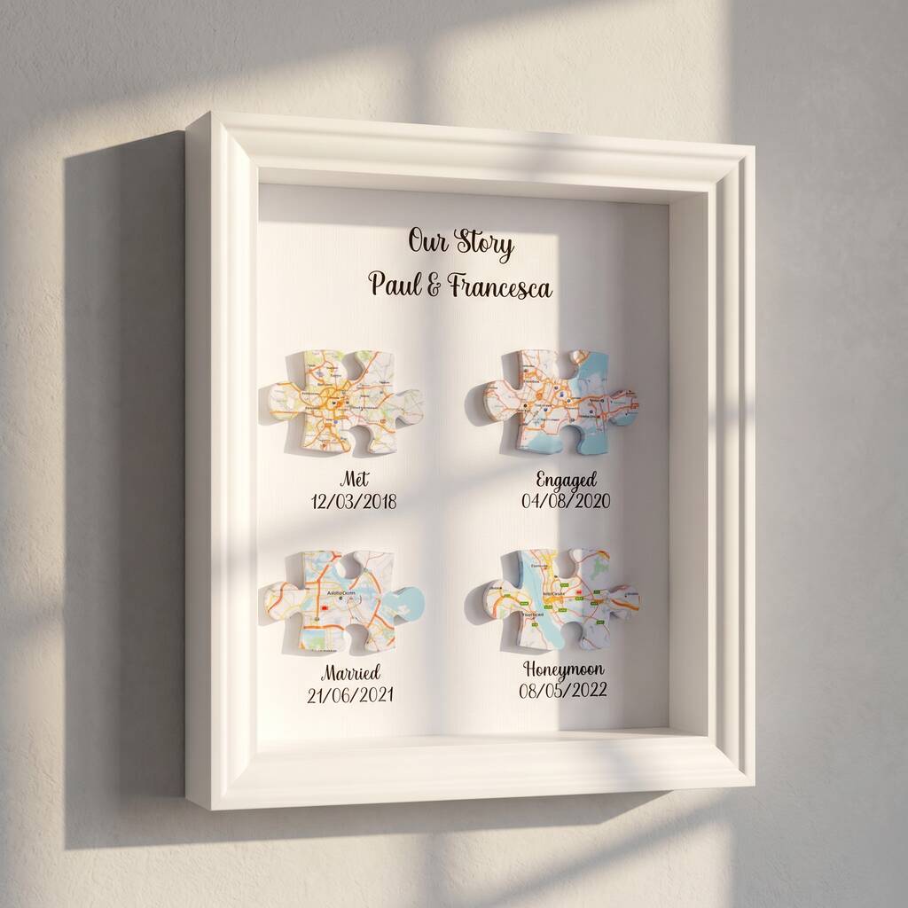 Wedding Gifts Met Engaged Married Locations Print