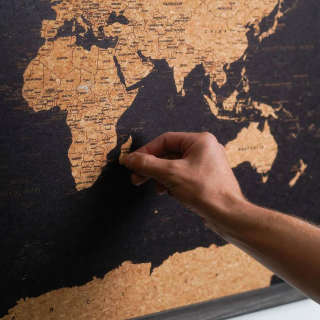 World Cork Board Map Travel Gifts