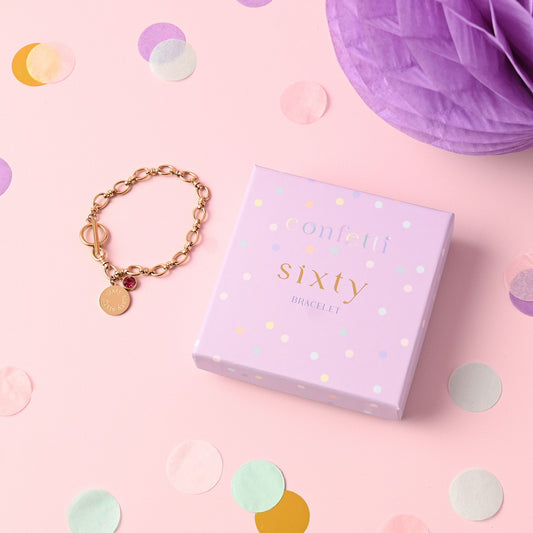 60th Birthday Gift For Her Milestone Bracelet