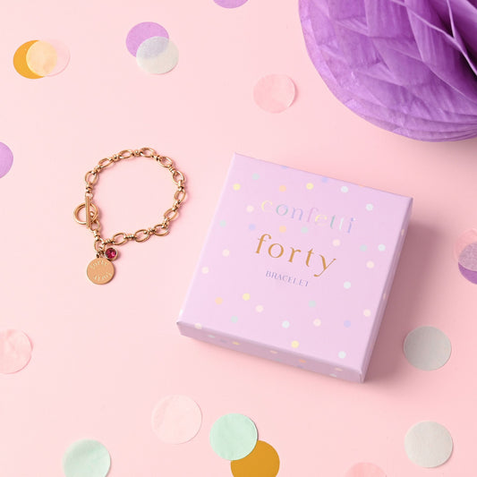 40th Birthday Gift For Her Milestone Bracelet