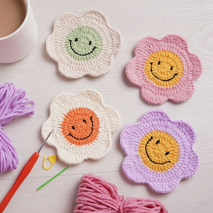 DIY Gifts Craft Your Own Flower Coasters Set