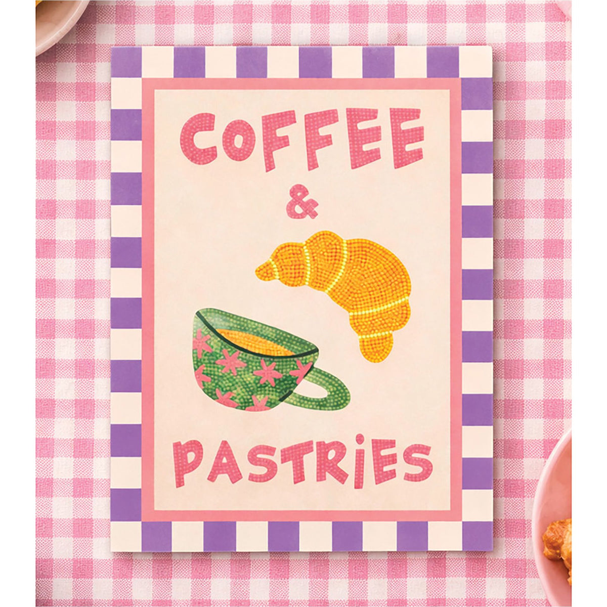 DIY Gifts Art Canvas Craft Set - Coffee and Pastries