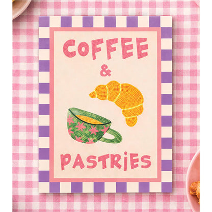DIY Gifts Art Canvas Craft Set - Coffee and Pastries