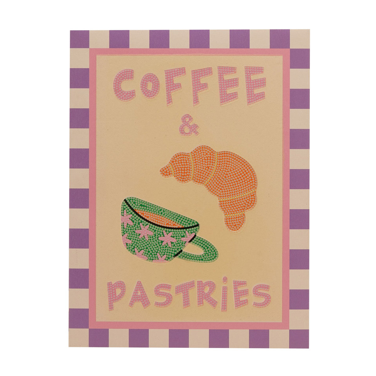 DIY Gifts Art Canvas Craft Set - Coffee and Pastries