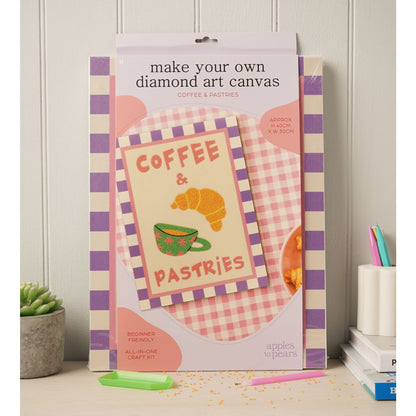 DIY Gifts Art Canvas Craft Set - Coffee and Pastries