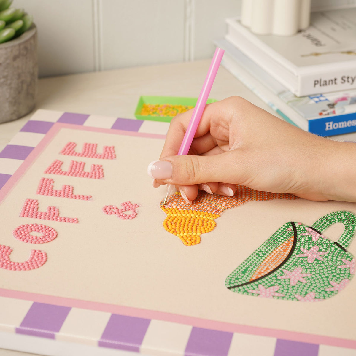 DIY Gifts Art Canvas Craft Set - Coffee and Pastries