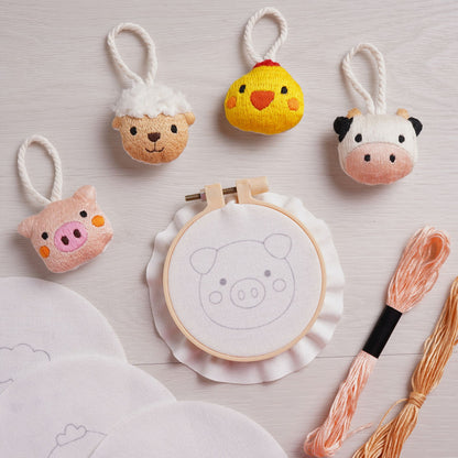 Craft Gifts Embroidery Set - Farm Bag Charms/Keyrings