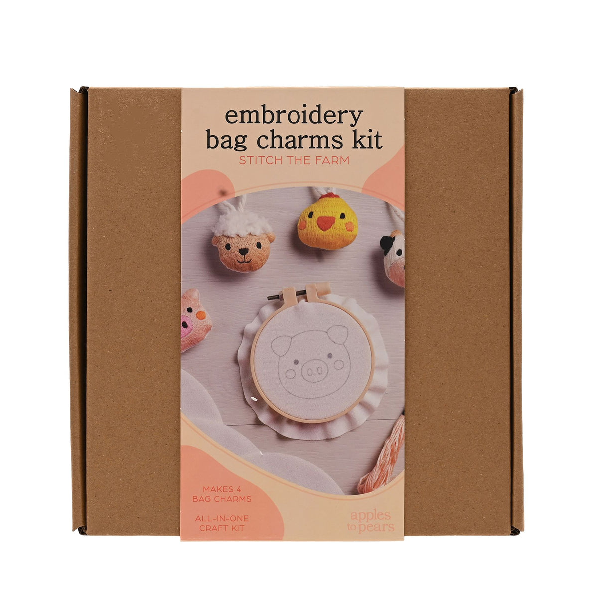 Craft Gifts Embroidery Set - Farm Bag Charms/Keyrings