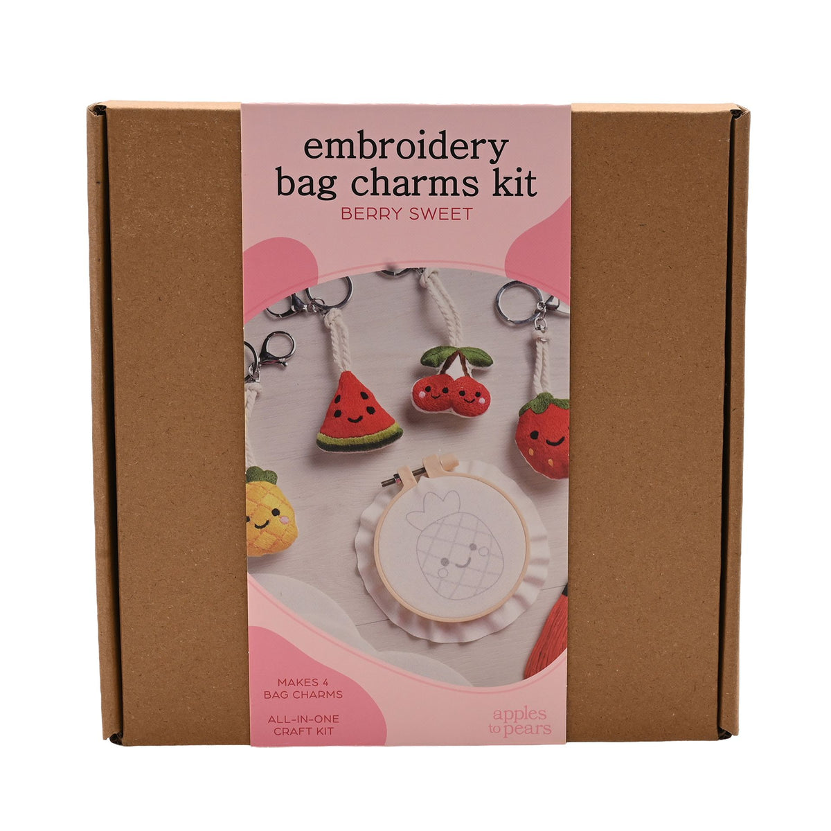 Craft Gifts Embroidery Set - Fruity Bag Charms/Keyrings