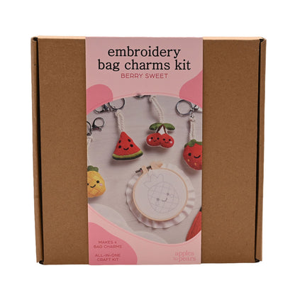 Craft Gifts Embroidery Set - Fruity Bag Charms/Keyrings