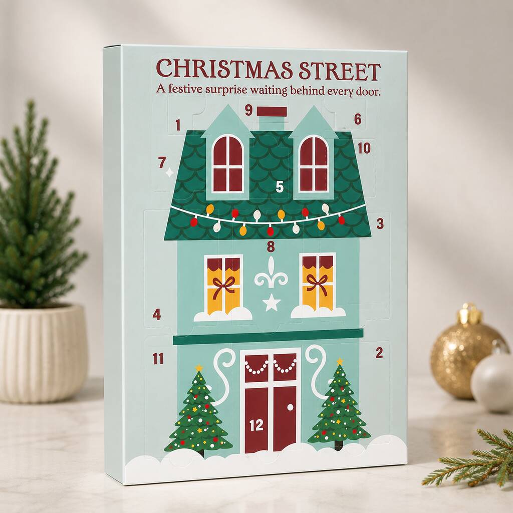 12 Days Christmas Advent Calendar Reusable Festive Village Scene