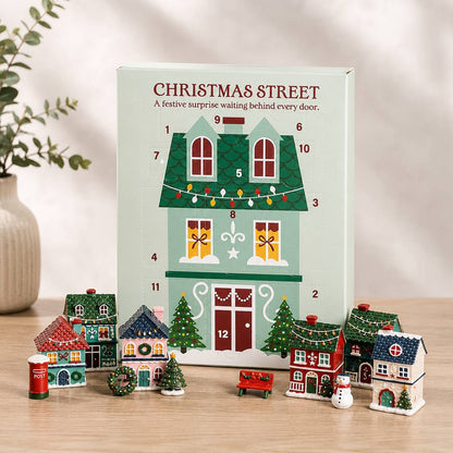 12 Days Christmas Advent Calendar Reusable Festive Village Scene