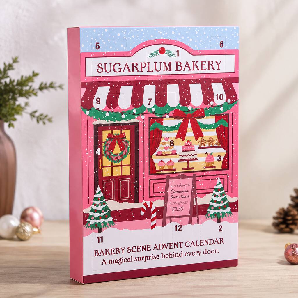 12 Days Christmas Advent Calendar Reusable Sugarplum Bakery Gift