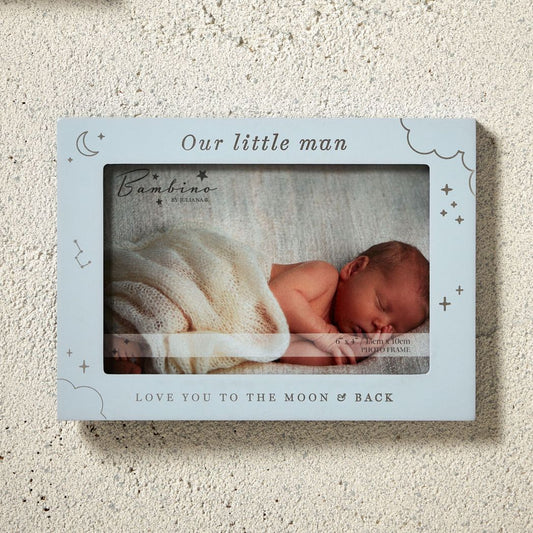 Baby Boy Wooden Photo Frame "Little Man"  6x4