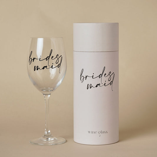 Bridesmaid Gift Wine Glass