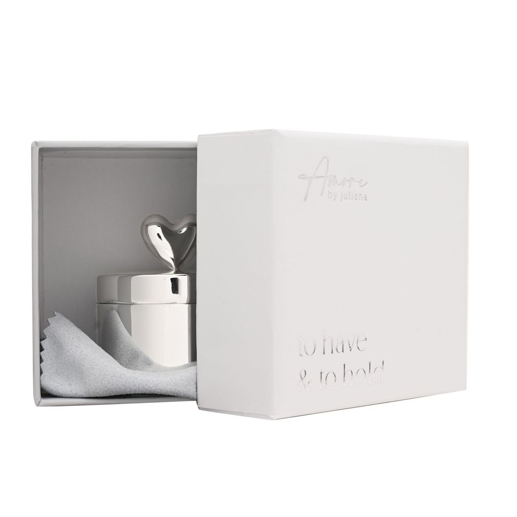 Amore Silverplated Ring Box