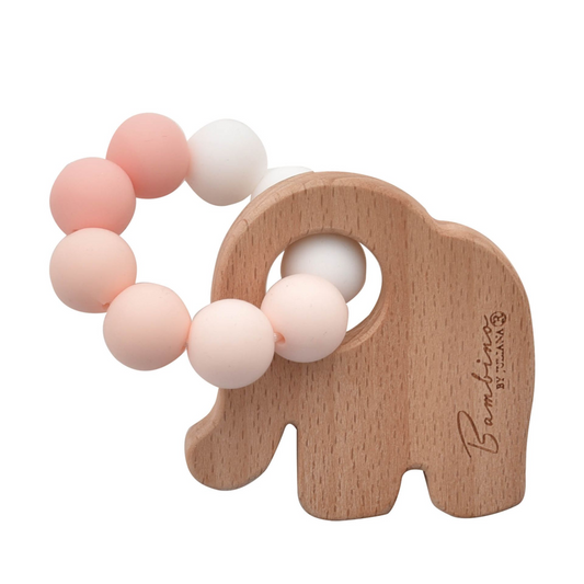 Baby Elephant Teething Toy Pink