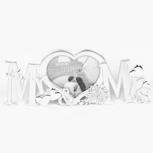 Mr & Mrs Silver Plated Frame Wedding Gift