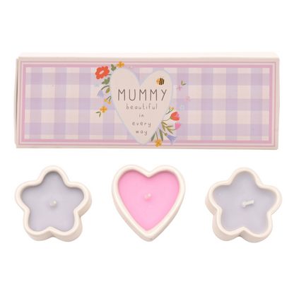 Set Of 3 Mini Candles - Mummy