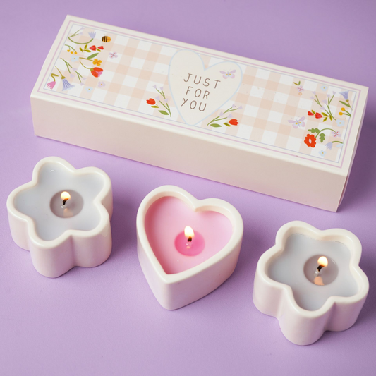Thank You Gift - Set Of 3 Mini Candles - Just For You