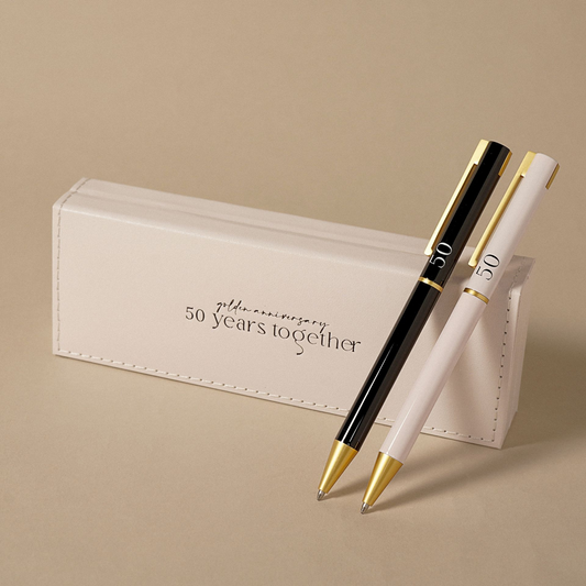 50th Wedding Anniversary Gift Set of 2 Pens