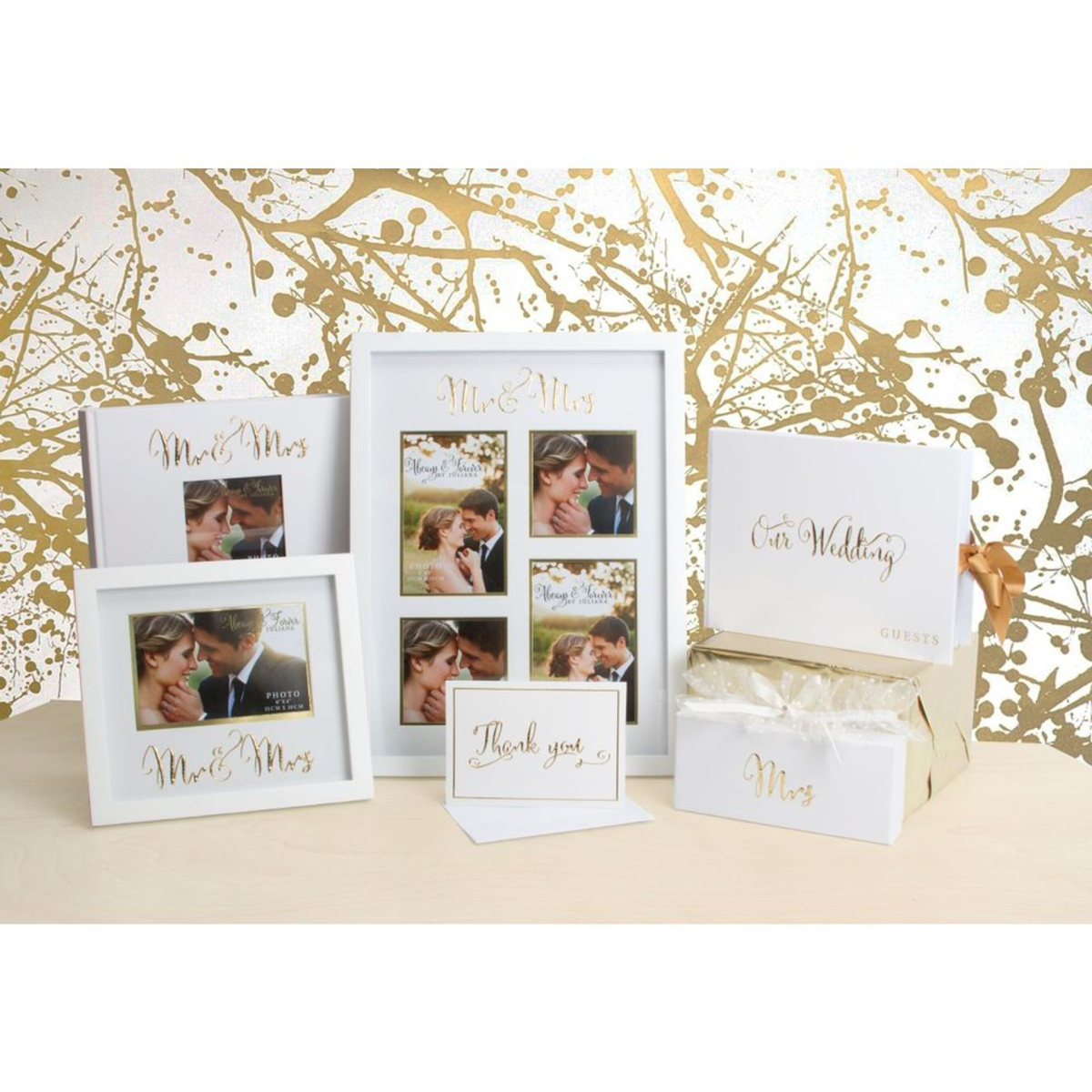 'Always & Forever' Gold Foil Photo Album 6"x8" - 23cm x 23cm