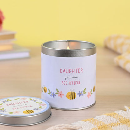 Love Life Tin Candle 8cm x 7.5cm - Daughter