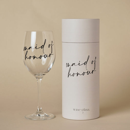 Maid Of Honour Gift Wine Glass