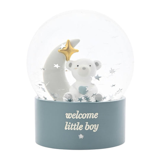 New Baby Gift - Welcome Little Boy' Snow Globe
