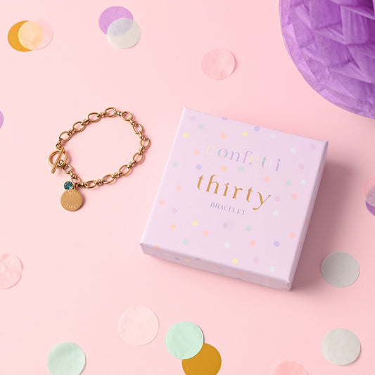 30th Birthday Gift For Her Milestone Bracelet