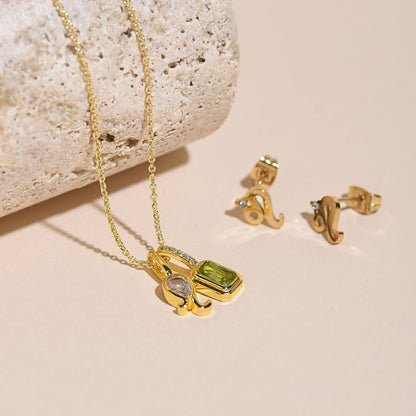 Serenity Zodiac 18k Gold Plated Necklace - Leo