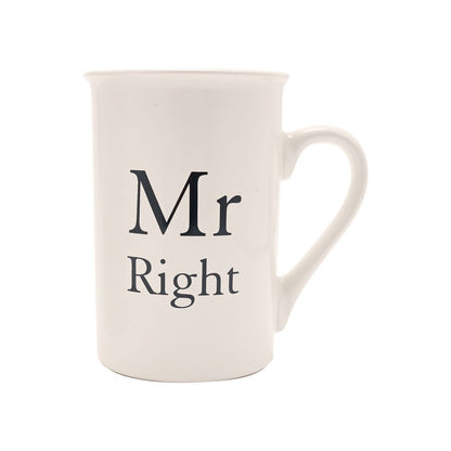 Amore 2 piece Mug Set - "Mr Right / Mrs Always Right"