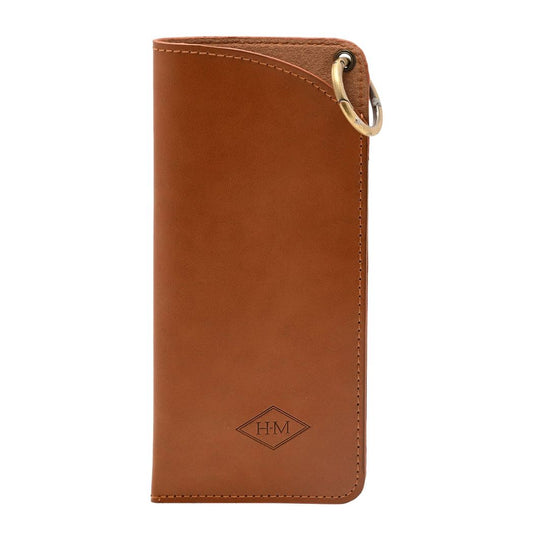 Gifts For Men Glasses Case with Carabiner Clip - Tan