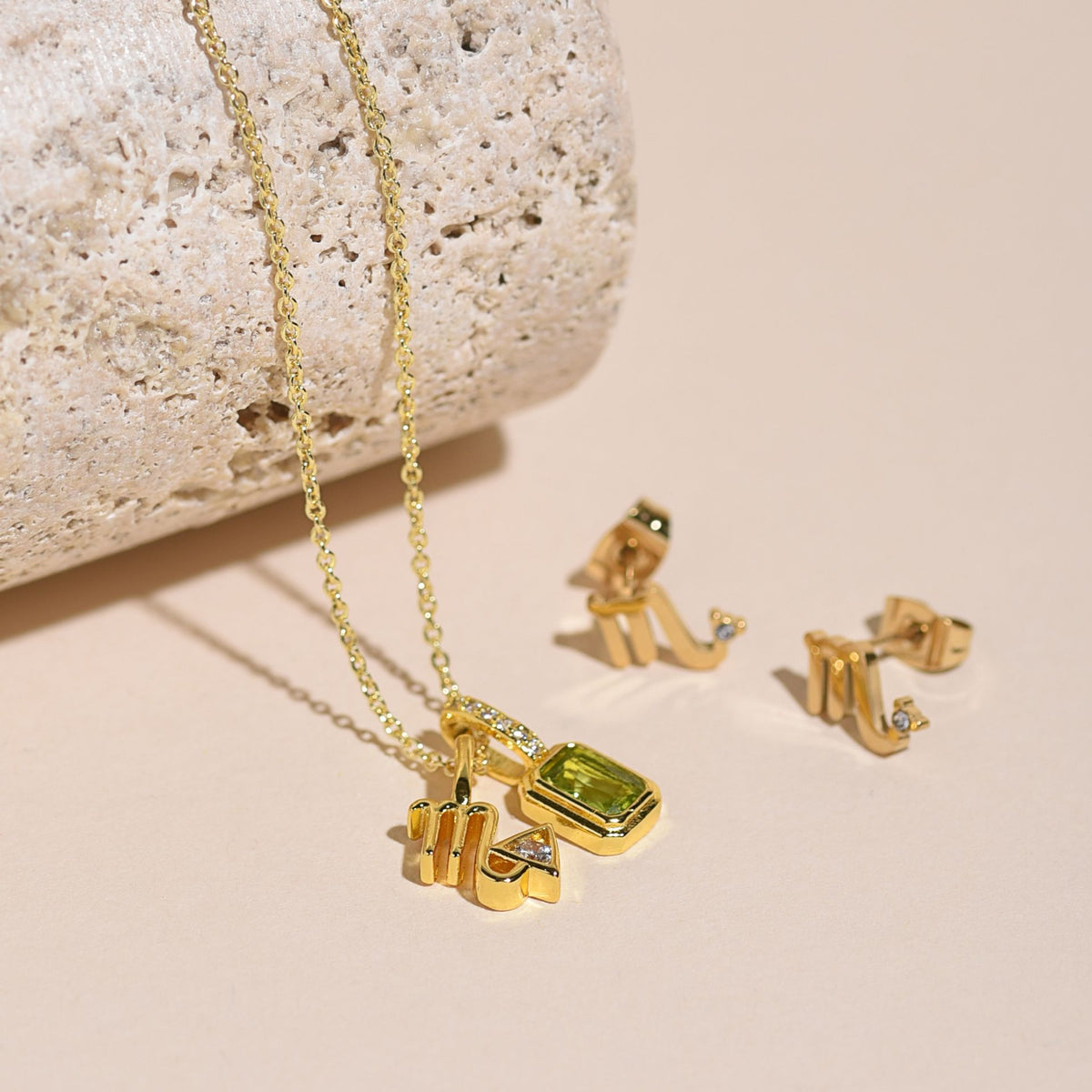 Serenity Zodiac 18k Gold Plated Necklace - Scorpio