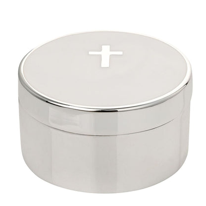 Christening Gifts Silver Plated Cross Trinket Box