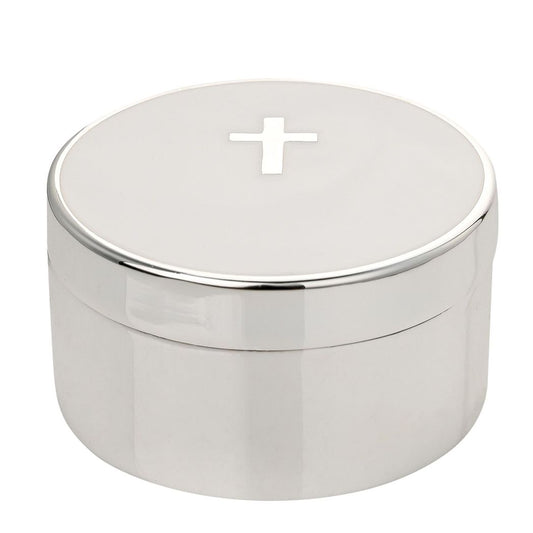 Christening Gifts Silver Plated Cross Trinket Box