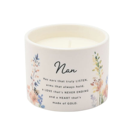 Nan Gifts - Floral Garden Ceramic Candle 100g - Nan