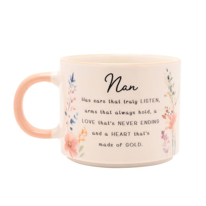 Nan Gifts - Floral Peach Mug - Nan