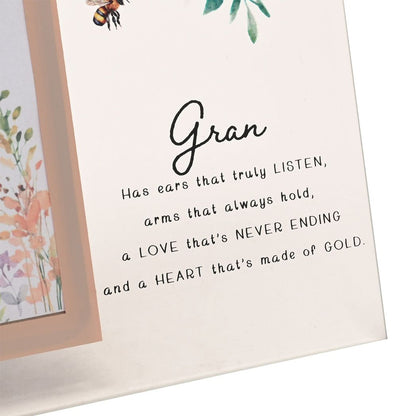 Nanna Gifts - Floral Glass Photo Frame - Gran