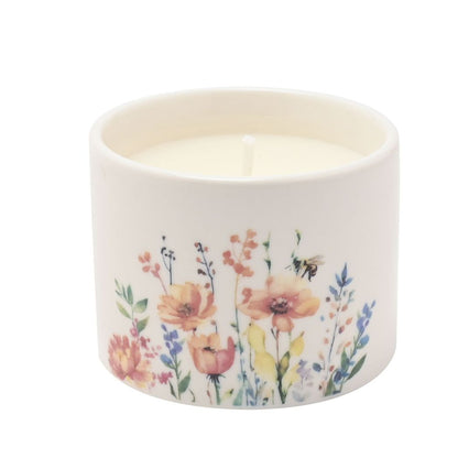 Grandmother Gifts - Floral Ceramic Candle 100g - Grandma