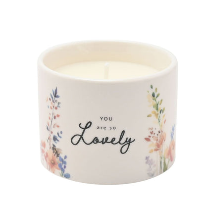 Gifts For Women - Floral Ceramic Candle 100g - Lovely