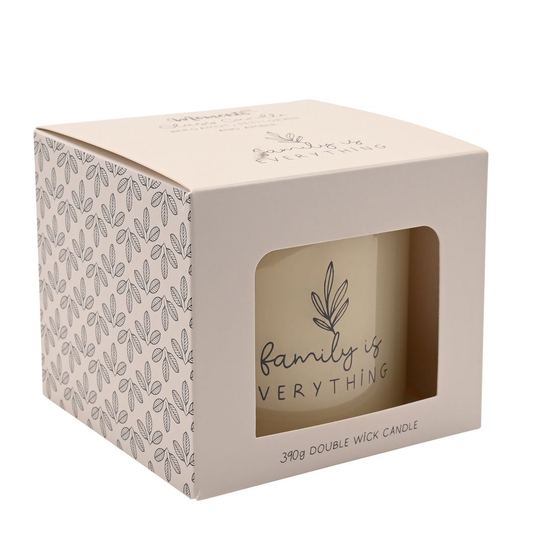 Double Wick Candle 390g - Family
