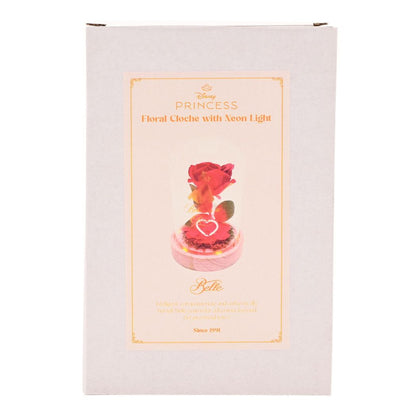 Disney Pastel Princess Florals In A Cloche With Neon Light - Belle