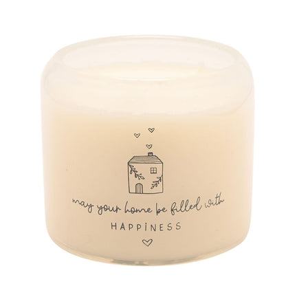 Housewarming Gifts - Double Wick Candle 390g - Happy Home