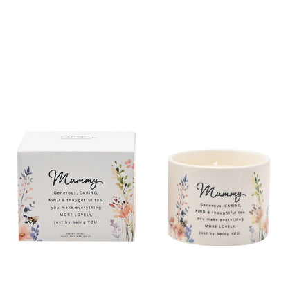 Gifts For Mum - Floral Ceramic Candle 100g - Mummy