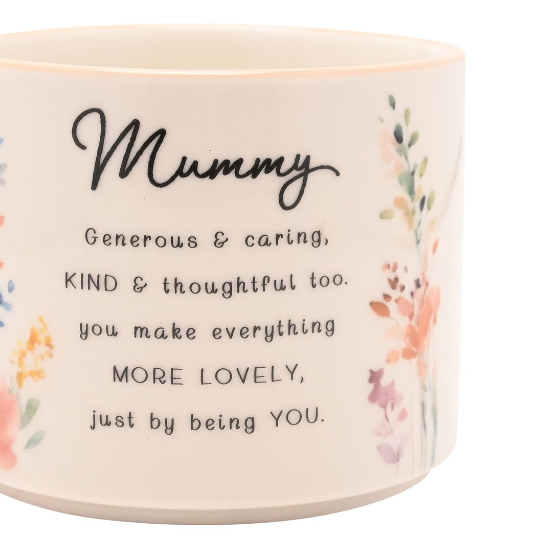 Mum Gifts - Floral Peach Mug - Mummy