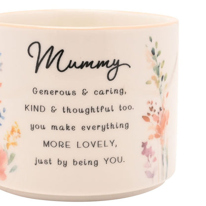 Mum Gifts - Floral Peach Mug - Mummy