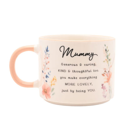 Mum Gifts - Floral Peach Mug - Mummy